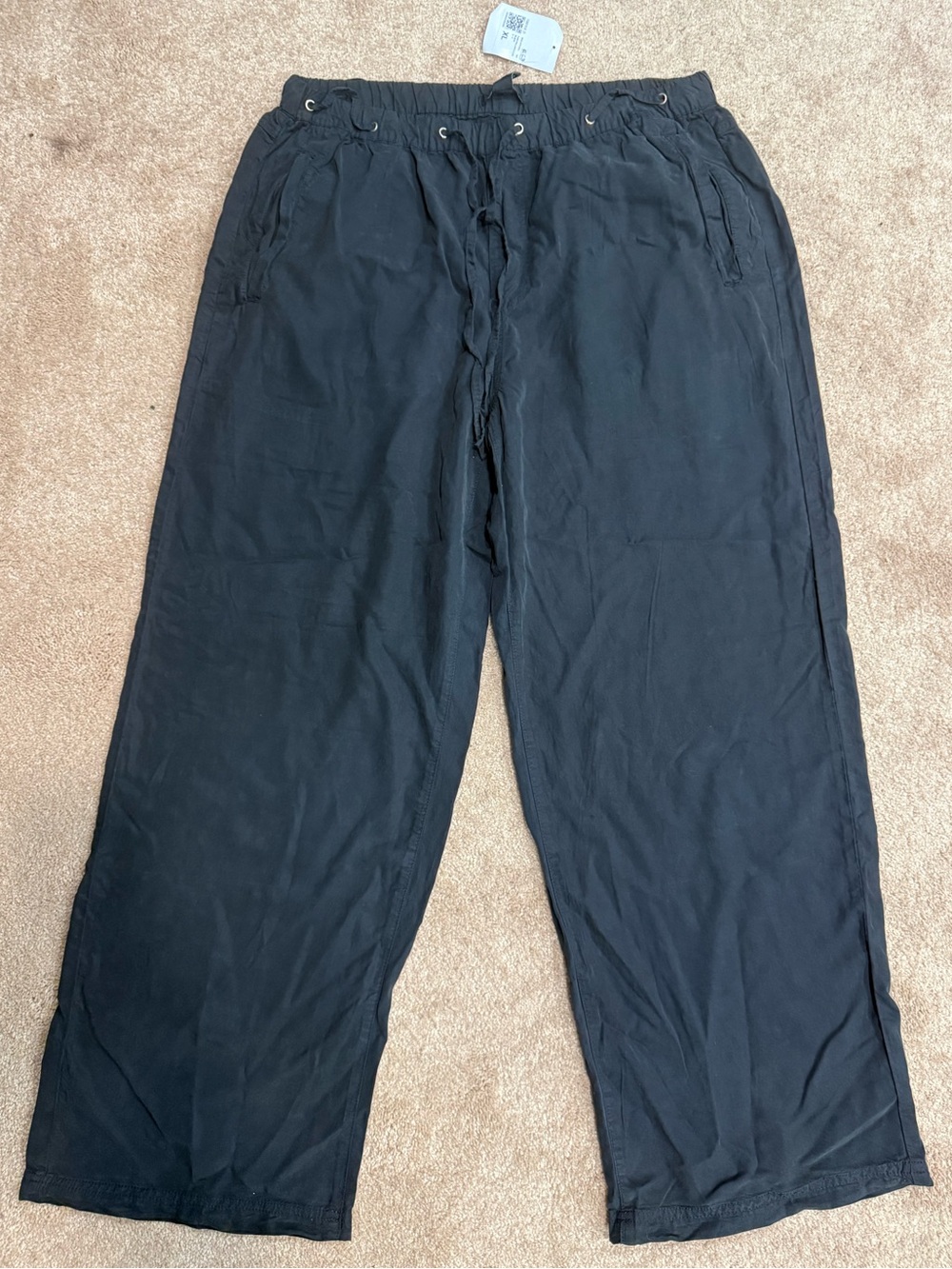 Forever 21 Black Wide Leg Drawstring Pants